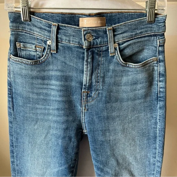7 For All Mankind Luxe Vintage The Ankle Skinny Denim Jeans size 27 - Picture 4 of 9